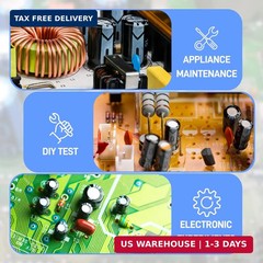 500pcs 24-Value Electrolytic Capacitor Assortment Kit (0.1uF-1000uF) | 10V 16V 2