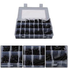 Round Head Truss Head Flat Head Screws Assortment – 485 Pcs #6 #8 #10