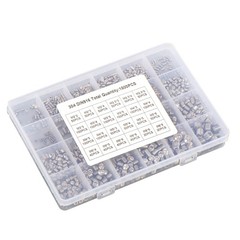 1500Pcs Fully Threaded Hex Socket Set Screw Assortment Kit 304 Stainless Steel