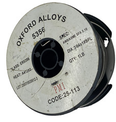 OXFORD ALLOYS 5356 ALUMINUM WELDING ALLOY 3/64 x 1″ SPL CLASS: ER5356