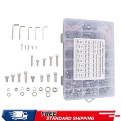 890Pcs M6 M5 M4 M3 Metric Screws Assortment Kit-30 Sizes Bolts and Nuts For DIY