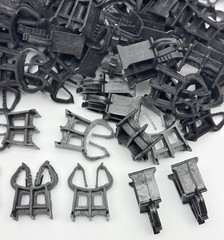 Lot of 100, Spillman, Plaschairs 25NP20 Plastic Rebar Chair 1″ Cover, Black