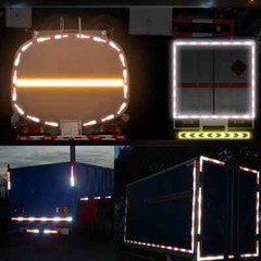 Reflective Trailer Tape Red White Truck Warning Tape Conspicuity Sign Safety Car