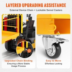 VEVOR 36″x36″ Forklift Safety Cage Work Platform 1200lbs w/Wheels for Aerial