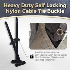 10/50/100 Nylon Cable Tie Buckle Heavy Duty Self-Locking Zip Ties Holder Durable