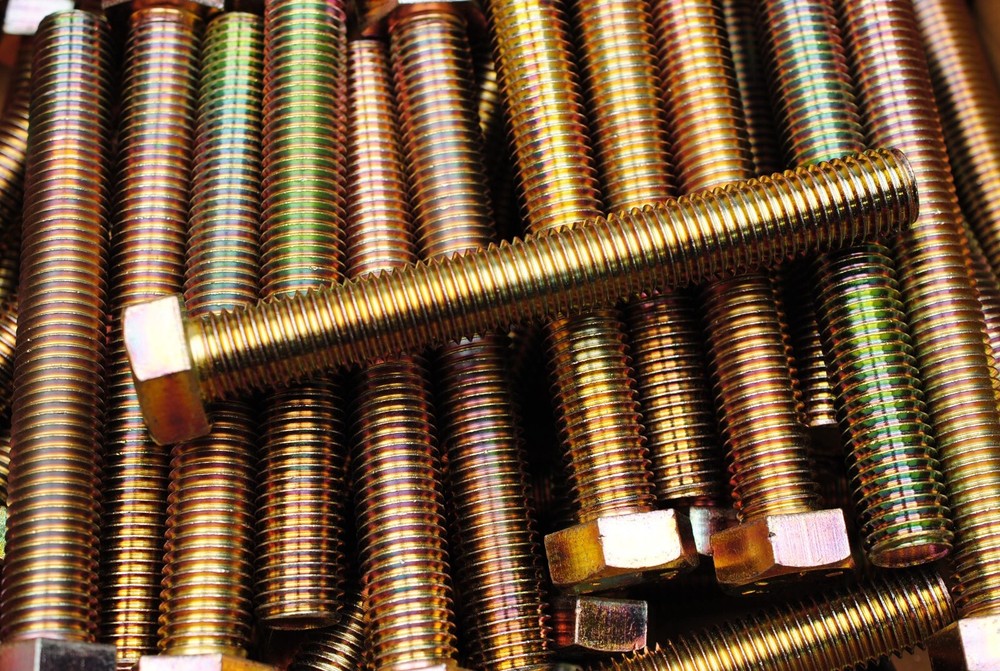 (6) Full Thread Grade 8 Hex Head Tap Bolts 3/4-10 x 6 Coarse Yellow Zinc