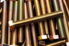 (6) Full Thread Grade 8 Hex Head Tap Bolts 3/4-10 x 6 Coarse Yellow Zinc
