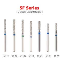 SANDENT Dental Diamond Burs FG 1.6mm for High Speed Handpiece 5Pcs/pack Drills