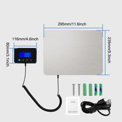 200kg 440lbs LCD Digital Postal Parcel Scales Platform Postage Shipping Weighing