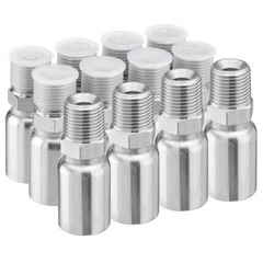 12-Pack 1/2″ Hose x 1/2″ NPTF Male Pipe Thread Hydraulic Hose End Crimp Fittings