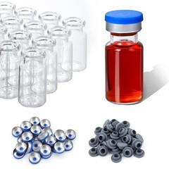 100/200/500/1000Pcs 10ml Clear Glass Vials Headspace Vials with Flip Off Caps US