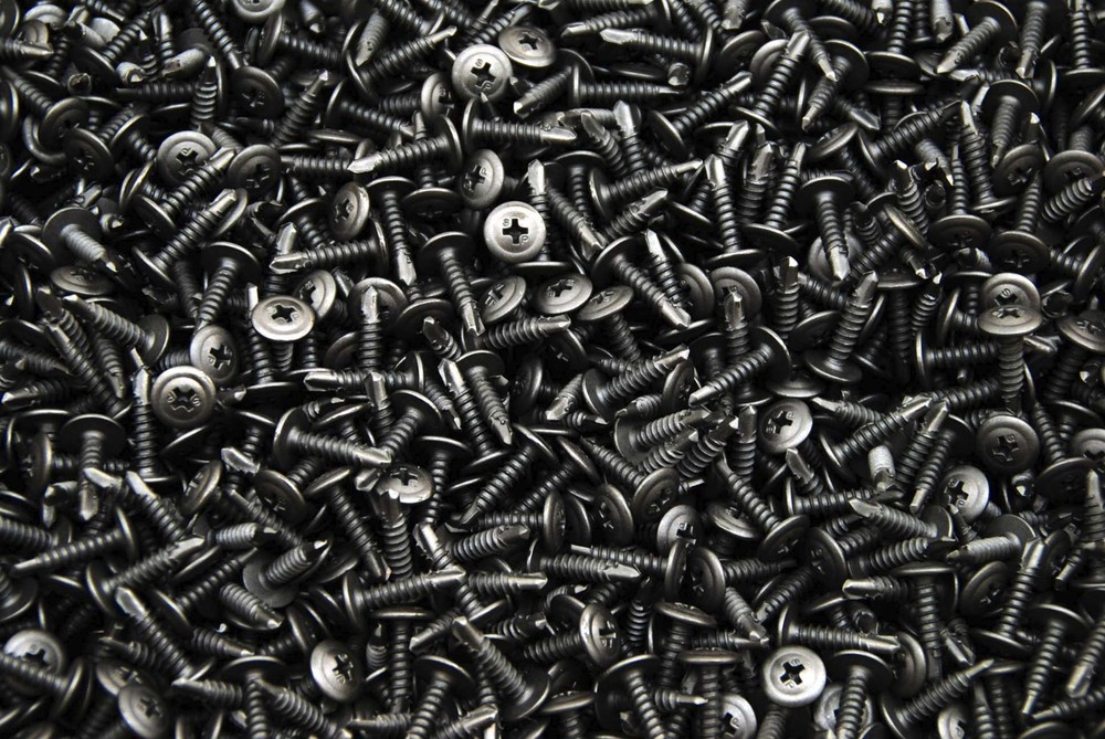 (3000) Plain Black Phillips Mod Truss Head #8 x 3/4 Self-Drilling Lath Tek Screw
