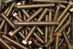 (15) Full Thread Grade 8 Hex Head Tap Bolts 5/8-11 x 5 Coarse Yellow Zinc