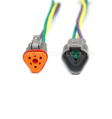 Assembled Deutsch 2,3,4,6,8,12 Pin,12, 14, 16 & 18 AWG waterproof connector