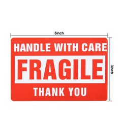 3″ x 5″ Fragile Stickers Fragile Labels Handle with Care Self Adhesive 500/Roll