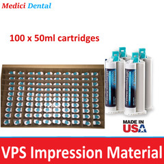 Dental HEAVY BODY FAST SET VPS Impression Material PVS Bulk 100x 50ML Cartridges