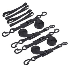 Cam Buckle tie Down Straps 6 Feet 1200lbs Break Strength, 4pcs Heavy Duty tie…