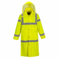 Portwest UH445 Mens Waterproof Raincoat Hi Vis Reflective Lightweight 48″ Jacket