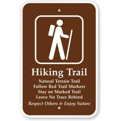 Hiking Trail Campground Aluminum Weatherproof Sign b01920