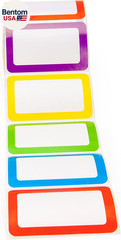500 Stickers – 3.5″ X 2.25″Colors Plain Name Tag Labels with Perforated Line for