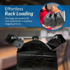 Plastic Bags T-shirt Style 11.5×6.5×21 Black Handle Strong 350 Pack
