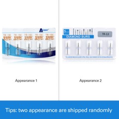 25pcs AZDENT Dental FG Diamond Burs For High Speed Handpiece Friction Grip