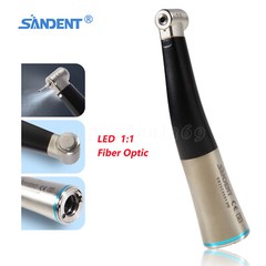 SANDENT Dental 1:1 Fiber Optic Contra Angle Low Speed Handpiece Inner Channel MX