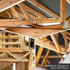 Alloy Steel Truss Brackets 8×10 – 10 Durable Plates for Wood Structure Stability