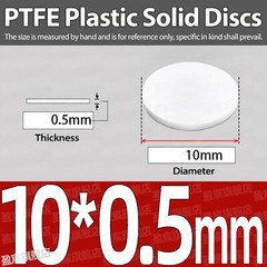 PTFE Plastic Solid Discs Flat Round Pad Sealed Cushioning Diameter 5mm-150mm Dia