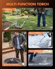 Saker Propane Torch Weed Burner – 45,000 BTU Flame Thrower with 30″ Curved Handl