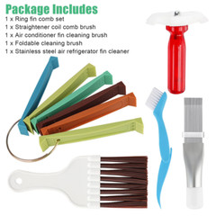 5in1 Air Conditioner Fin Cleaner Set Fin Comb Condenser Straightener Clean Brush