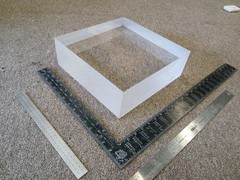 CAST ACRYLIC BLOCK SLAB 100mm x 304mm x 304mm for CNC ROUTER CArVING 25lbs