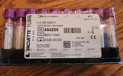 Vacuette Collection Tube 4ml 13×75 454209 Pk of 50 exp 3-3-26 Made in USA
