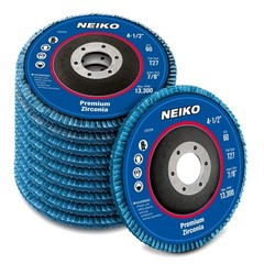 11118A 10 Pack Zirconia Flap Discs 4-1/2 for Angle Grinder, 80 Grit Flapper Whee