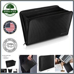 Durable Waterproof Document Pouch with Fireproof Features and Zipper Closure