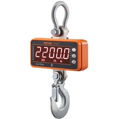 Digital Crane Scale, 2200 lbs/1000 kg, Industrial Heavy Duty Hanging Scale with