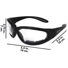 Global Vision Hercules Bifocal Anti-Fog Safety Glasses with EVA Foam, Clear Lens