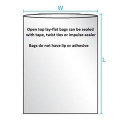 12″ x 15″ Clear Plastic Bag Lay Flat Open Top Poly T-shirt Apparel Clothing Ship