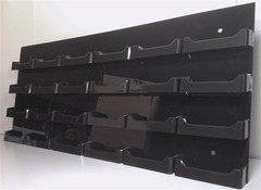 Dazzling Displays 24-Pocket Black Acrylic Wall-Mount Business Card Holder