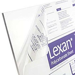 Lexan Sheet – Polycarbonate – .118″ – 1/8″ Thick, Clear, 24″ x 24″ Nominal