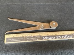 RARE Antique Starrett 6″ Outside Locking Joint Calipers EARLY 1885 DESIGN PATENT