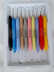 German 10Pcs Dental LM Arte Composite Filling Instruments Silicone Handle