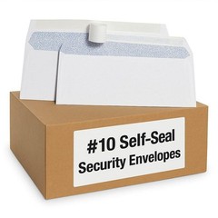 200 – Pack #10 Security Envelopes Self Seal Envelopes 4-1/8″ x 9-1/2″