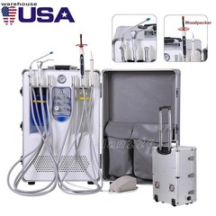 Portable Dental Delivery Unit Syringe Suction Turbine With Air Compressor 4Hole