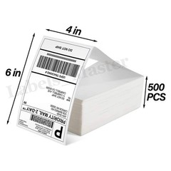 4×6 Fanfold Direct Thermal Shipping Labels for Zebra & Rollo Printers and More