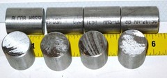 8 piece 1-1/8 dia x 1-1/2 aluminum rod cylinder(s) Made in USA ALCOA Massena NY