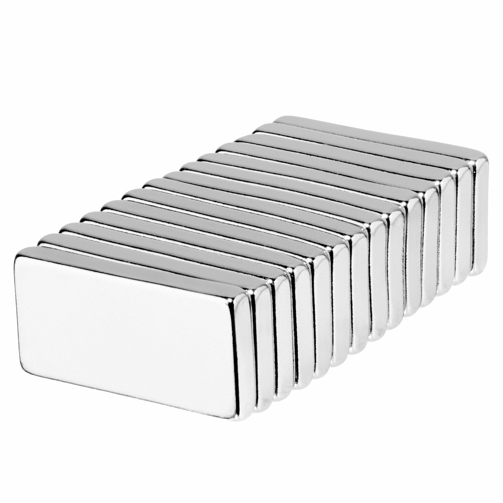 1 x 1/2 x 1/8 Inch Strong Neodymium Rare Earth Block Magnets N42 (14 Pack)