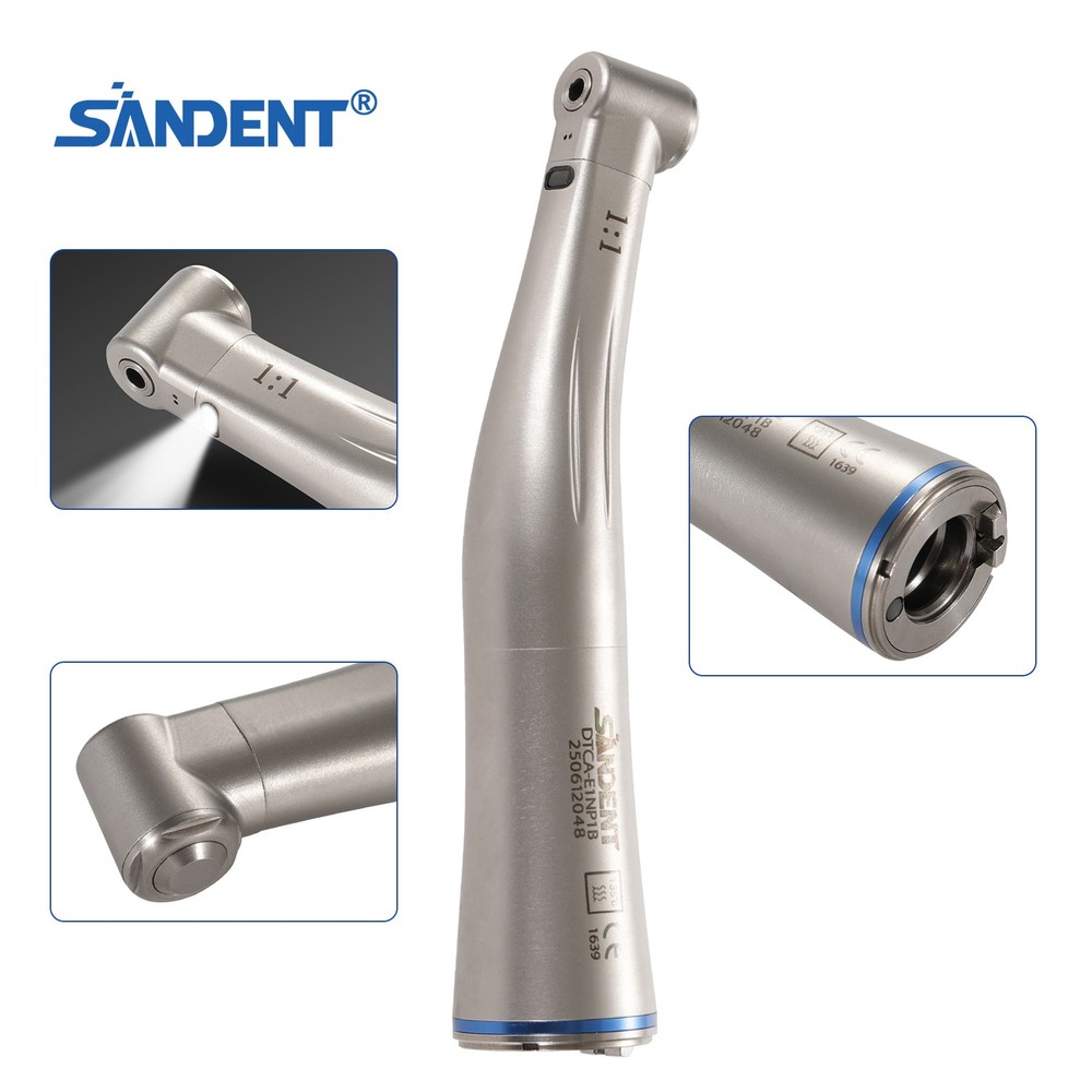 Dental 1:1 LED Fiber Optic Handpiece Contra Angle Fit NSK Electric Motor Y