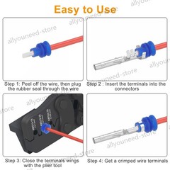 739Pcs Terminal Removal Tool Wire Seals Automotive Electrical Connector Pins Kit