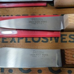 Dexter Russell Green River Works Carbon Steel Kitchen/Butcher Knives, Lot of 3